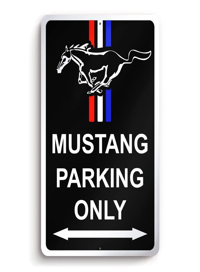 DIMARONGTON Parking Only Sign for Mustang - 8x12 Aluminum Garage Gifts for Men - Image 1